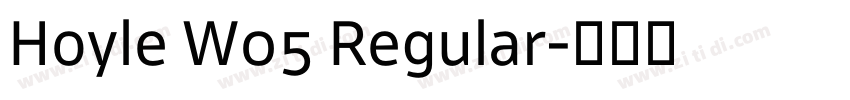 Hoyle W05 Regular字体转换